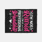 I'm Not Retired I'm A Professional Grandma For Mot フリースブランケット (正面(横))