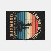 Im Not Retired Im A Professional Grandpa Fathers D フリースブランケット (正面(横))