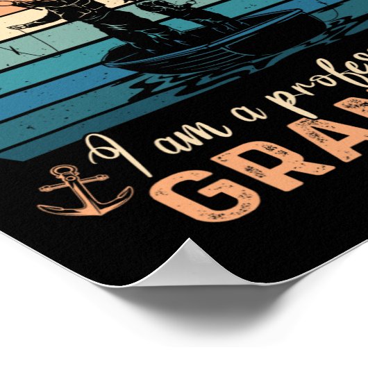 Im Not Retired Im A Professional Grandpa Fathers D ポスター (角)