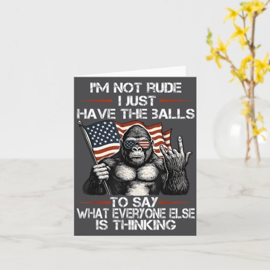 I'm Not Rude I'm Just Have The To Say What Everyon カード (黄色い花)