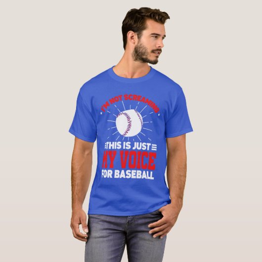 Im Not Screaming Coaching Sports Coach Baseball fu Tシャツ (正面フル)