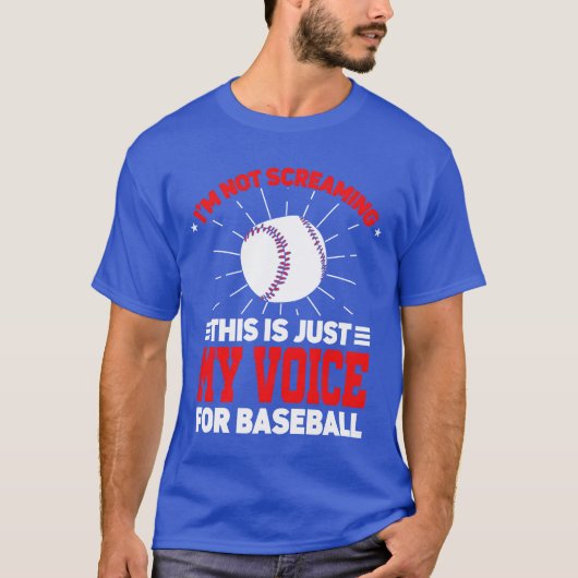 Im Not Screaming Coaching Sports Coach Baseball fu Tシャツ (正面)