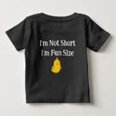 I'm Not Short I'm Fun Size Cute Chick Quote ベビーTシャツ (裏面)