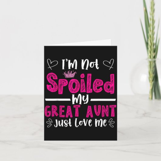 I'm Not Siled My Great Aunt Just Loves Me Great Ni カード (正面)