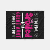 I'm Not Siled My Great Aunt Just Loves Me Great Ni フリースブランケット (正面(横))