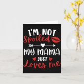 I'm Not Siled My Mama Loves Me Daughter Son Family カード (黄色い花)