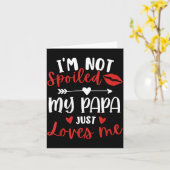 I'm Not Siled My Papa Loves Me Daughter Son Family カード (黄色い花)