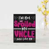 I'm Not Siled My Uncle Just Loves Me Niece Love Bi カード (黄色い花)