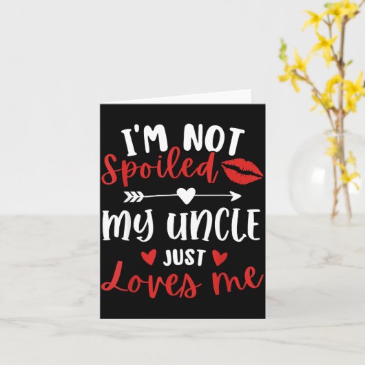 I'm Not Siled My Uncle Loves Me Nephew Niece Match カード (黄色い花)