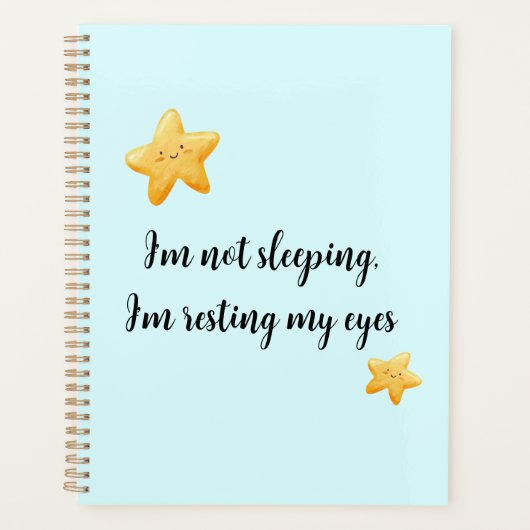 I'm not sleeping, I'm resting my eyes プランナー手帳 (正面)