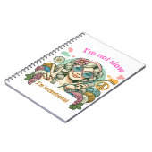 "I'm not slow, I'm intentional - Retro knitting hu ノートブック (左側)