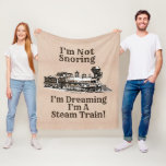 I'm Not Snoring Dreaming I'm a Steam Train Medium フリースブランケット<br><div class="desc">A great blanket for any steam train lover - See my store for lots more train gifts.</div>