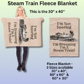 I'm Not Snoring Dreaming I'm a Steam Train Medium フリースブランケット