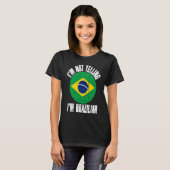 I'm Not Yelling I'm Brazilian Retro Distressed Bra Tシャツ (正面フル)
