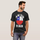 I'm Not Yelling I'm Chilean Retro Distressed Chile Tシャツ (正面フル)