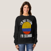 I'm Not Yelling I'm Colombian Retro Distressed Col スウェットシャツ (正面フル)