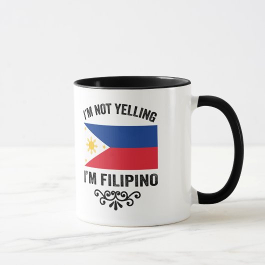 I'm not Yelling I'm Filipino  マグカップ (右)