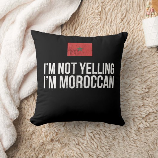 IM Not Yelling IM Moroccan Morocco Flag  クッション (ブランケット)