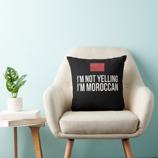 IM Not Yelling IM Moroccan Morocco Flag  クッション (椅子)