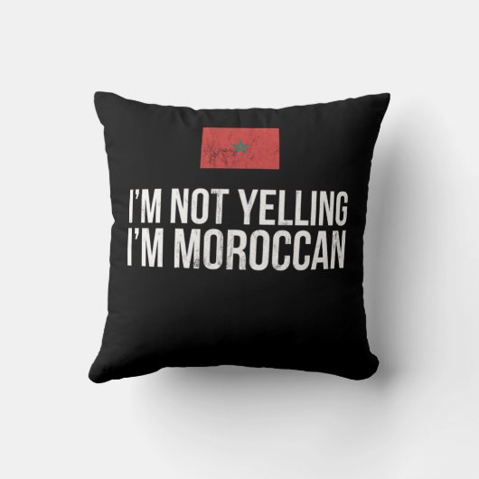 IM Not Yelling IM Moroccan Morocco Flag  クッション (裏面)