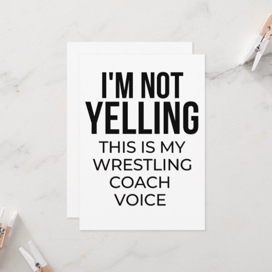 I'm not yelling this is my wrestling coach voice. カード (正面/裏面インサイチュ)