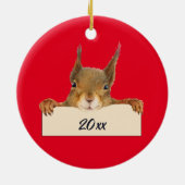 I'm Nuts for You Squirrel顔編集可能文字 セラミックオーナメント (裏面)