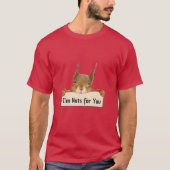I'm Nuts for You Squirrel顔編集可能文字 Tシャツ (正面)