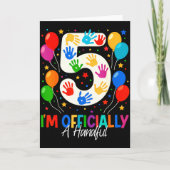 Im Officially A Handful Five 5th Birthday Girls Bo カード (正面)