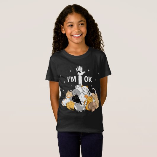 I'm Ok Funny Cats Lover Tシャツ (正面フル)