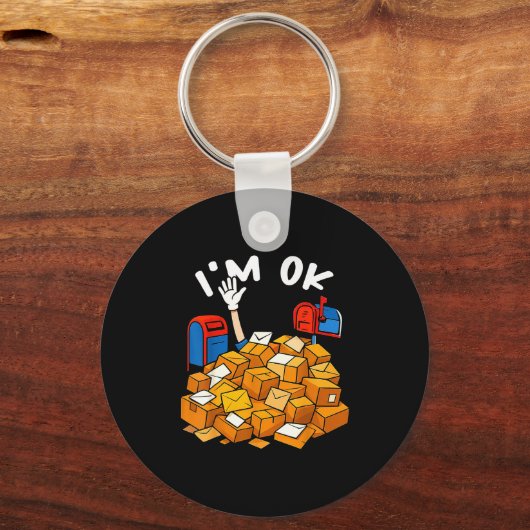 I'm Ok Funny Stal Worker  キーホルダー (正面)