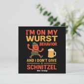 I'm On My Wurst Behavior Funny Oktoberfest Lover 招待状 (スタンド正面)