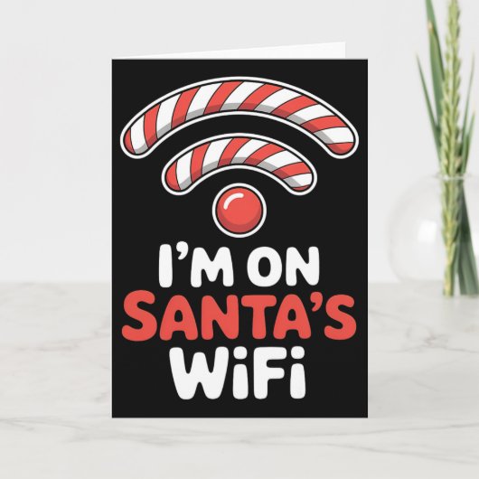 Im On Santas Wifi Christmas Holiday Xmas  カード (正面)