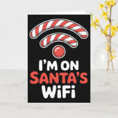 Im On Santas Wifi Christmas Holiday Xmas  カード (黄色い花)