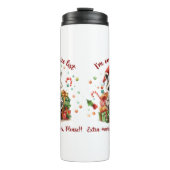 "I'm On The Nice List" Raccoon Christmas タンブラー (正面)