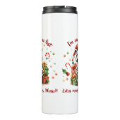 "I'm On The Nice List" Raccoon Christmas タンブラー (裏面)