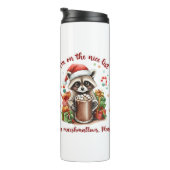 "I'm On The Nice List" Raccoon Christmas タンブラー (回転右)