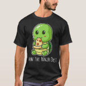 Im On The Ninja Diet Funny Turtle Eating Pizza Tシャツ (正面)