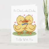 I'm One Lucky Ducky Valentine's Day Card カード (正面)