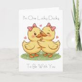 I'm One Lucky Ducky Valentine's Day Card カード (正面)
