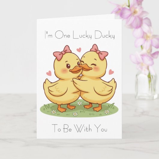 I'm One Lucky Ducky Valentine's Day Card カード (蘭)