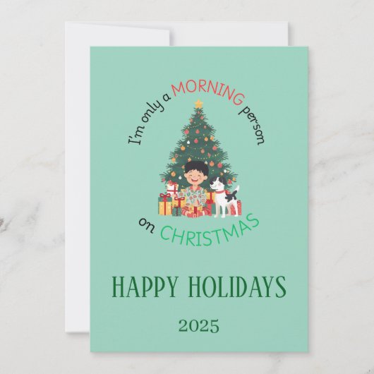 I'm only a morning person on Christmas Card シーズンカード (正面)