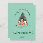 I'm only a morning person on Christmas Card シーズンカード (正面/裏面)