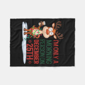 I'm Only A Morning Person On Christmas Pajamas  フリースブランケット (正面(横))