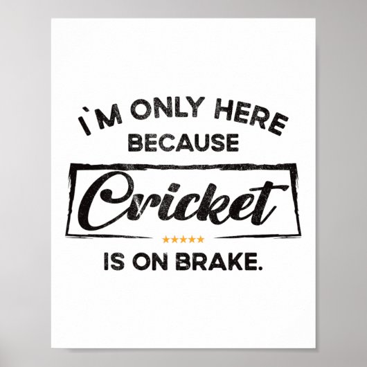 Im Only Here Because Cricket ポスター (正面)