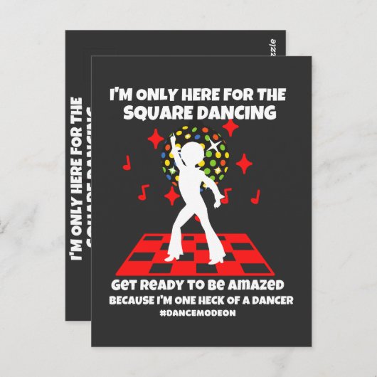 I'm only here for the square dancing Dance mode on ポストカード (正面/裏面)