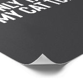 I'm Only Talking To My Cat Today  ポスター (角)