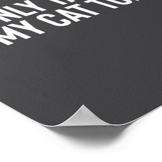 I'm Only Talking To My Cat Today  ポスター (角)