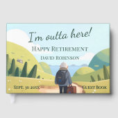 I'm Outta Here Retirement Party Retro ゲストブック (正面)