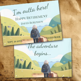 I'm Outta Here Retirement Party Retro ゲストブック