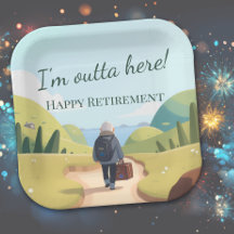 I'm Outta Here Retirement Party Retro